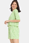 Rosaline Slangsync Knit Poly Shorts Set -Transparent Yellow — thumbnail 2